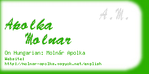 apolka molnar business card